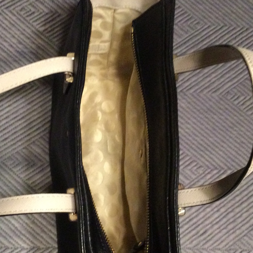 Kate spade black and cream saffiano leather satchel for women - Picture 7 of 9